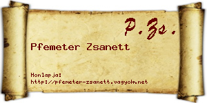 Pfemeter Zsanett névjegykártya